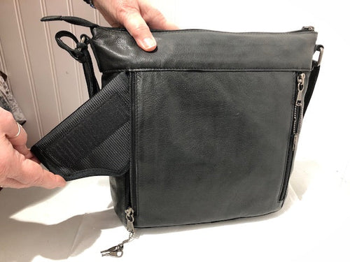 Concealed By Janko Ruth CCW Handbag – Black Leather Purse