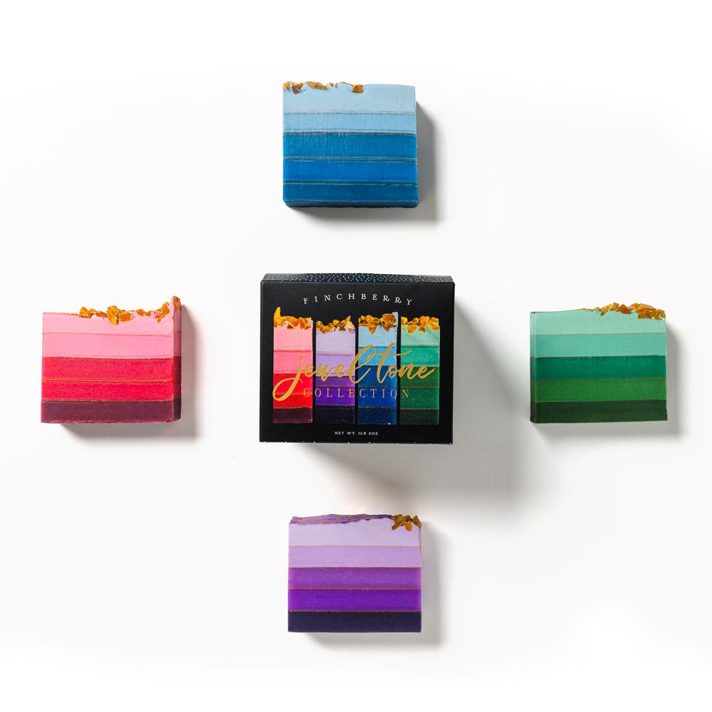 Finchberry 4 Bar Gift Box - Jewel Tone Collection Soap
