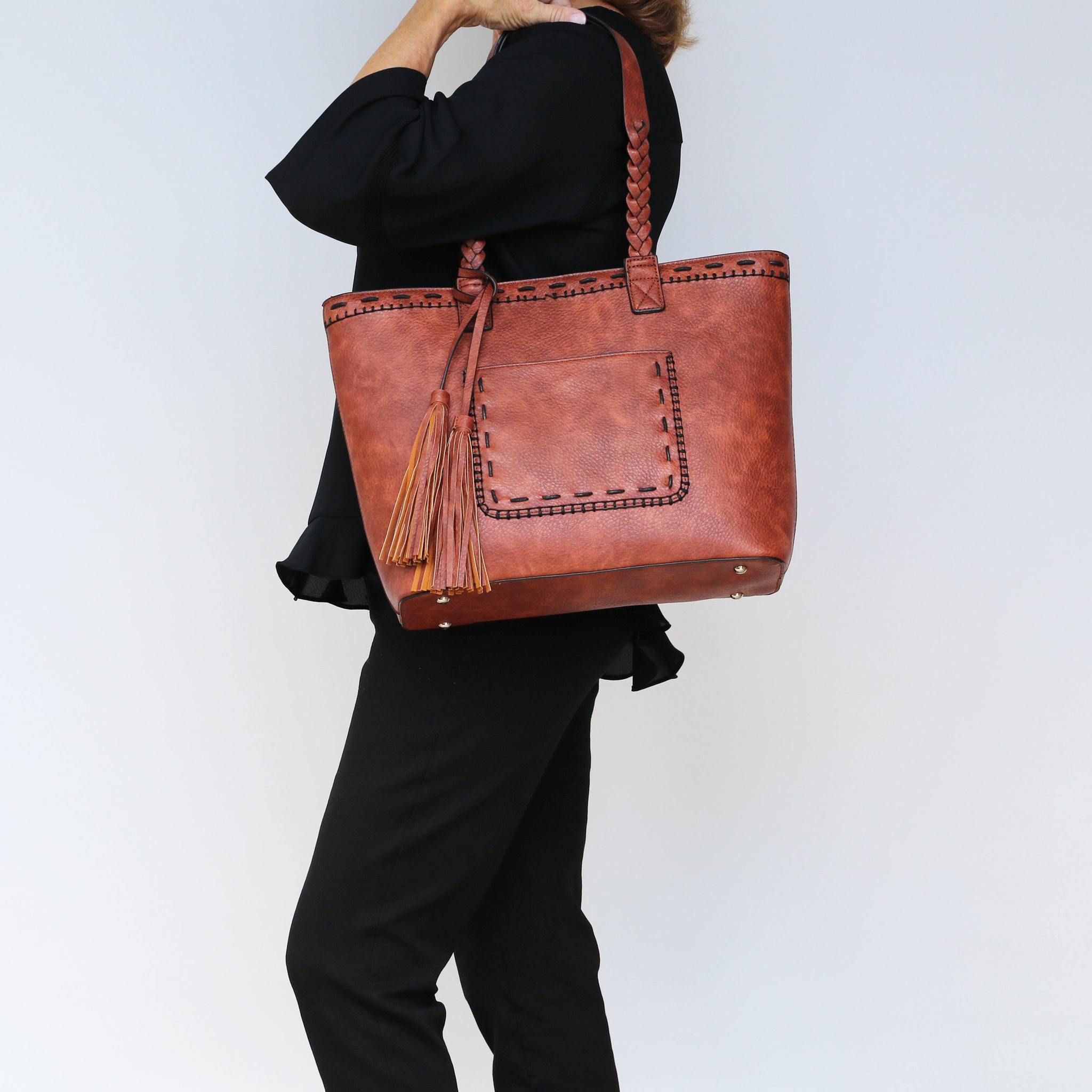 Concealed Carry Cora Stitched Tote by Lady Conceal