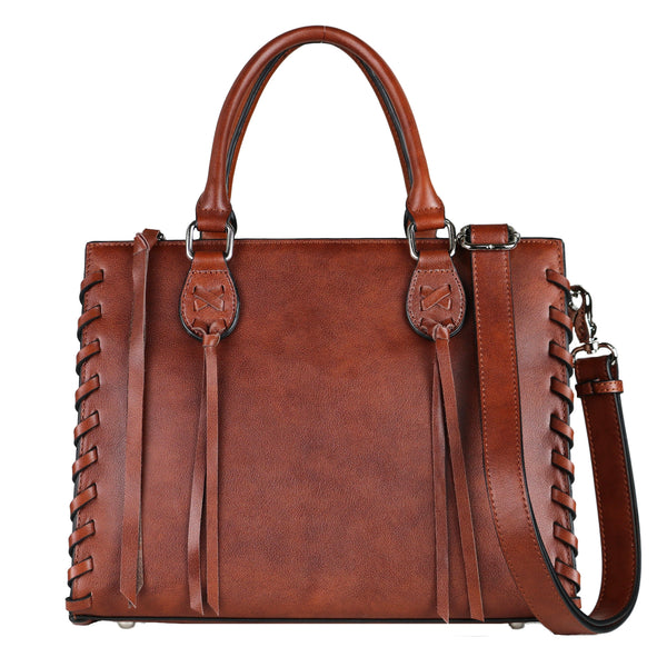 Concealed Carry Emma Leather Satchel by Lady Conceal