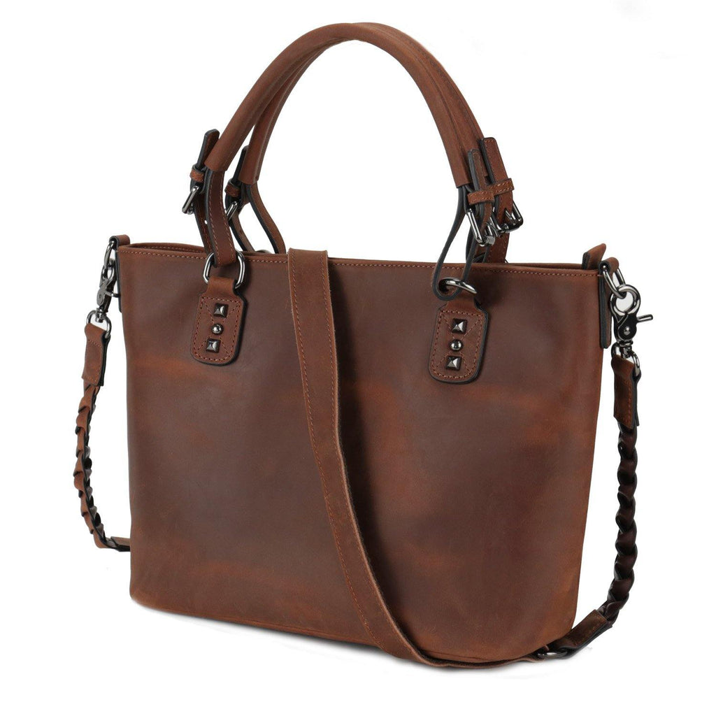 Concealed Carry Bailey Leather Satchel by Lady Conceal