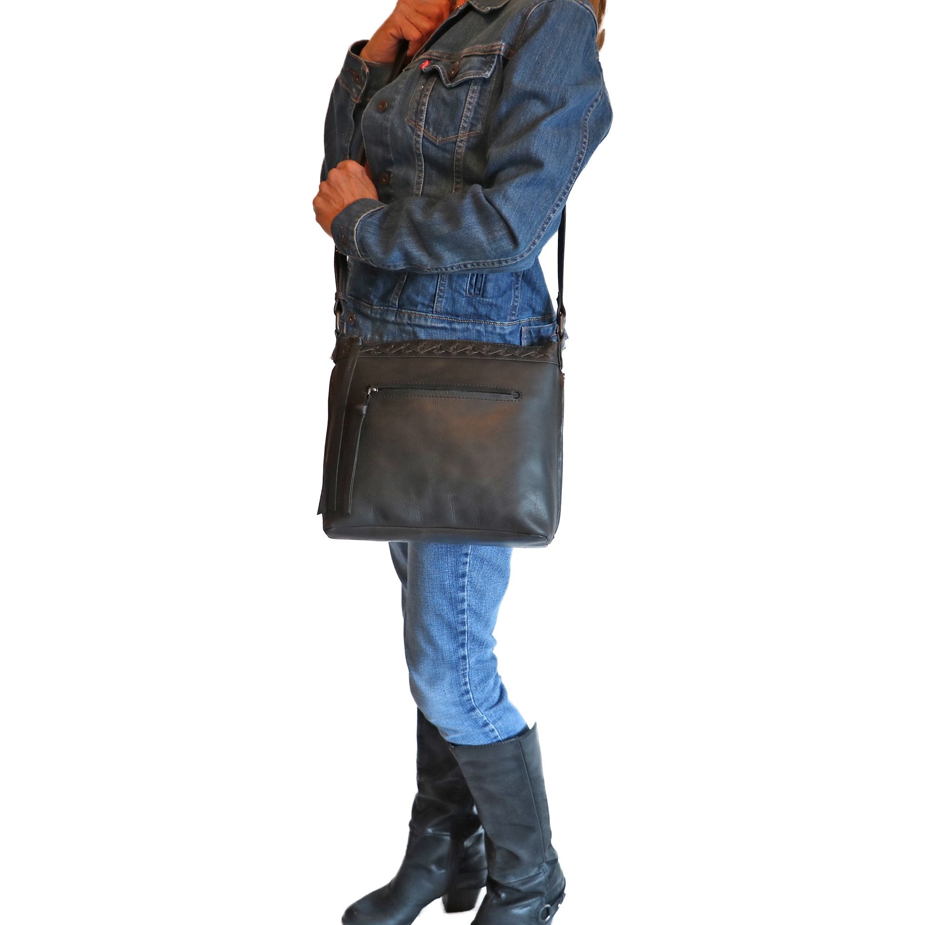 Concealed Carry Faith Leather Crossbody by Lady Conceal