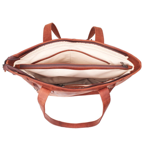 Concealed Carry Norah Large Leather Laced Tote by Lady Conceal