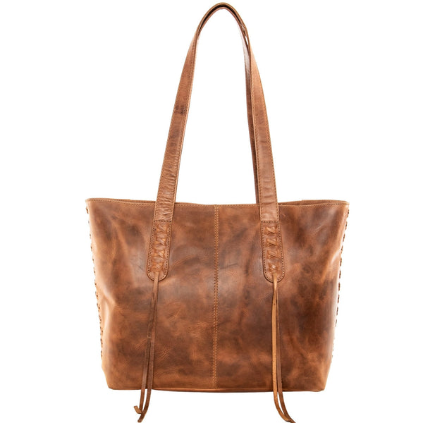 Concealed Carry Norah Large Leather Laced Tote by Lady Conceal