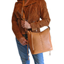 Concealed Carry Blake Scooped Leather Crossbody by lady Conceal