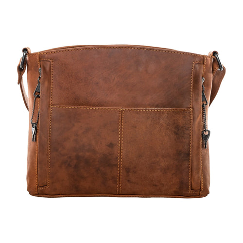 Concealed Carry Brynn Arched Leather Crossbody by Lady Conceal