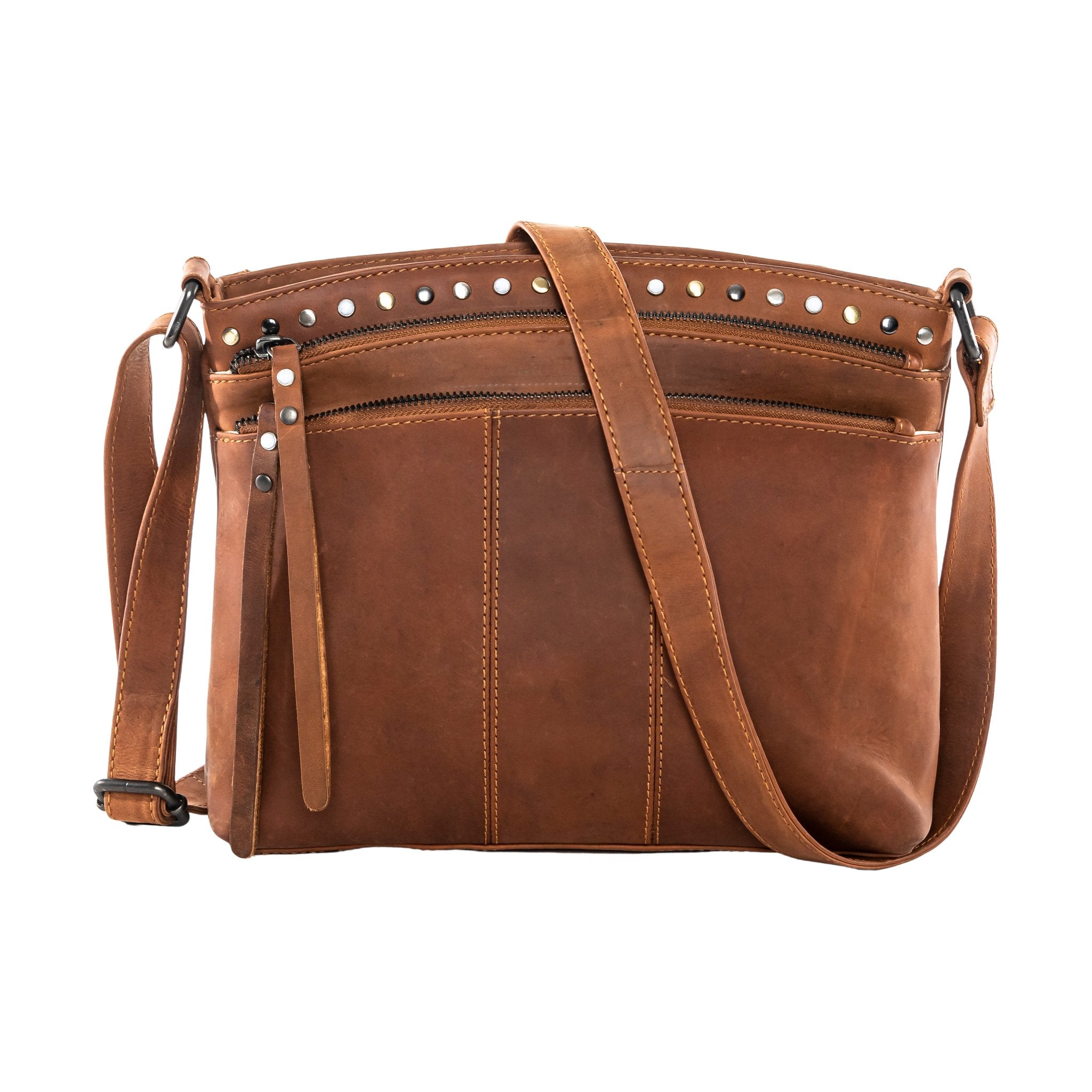 Concealed Carry Brynn Arched Leather Crossbody by Lady Conceal