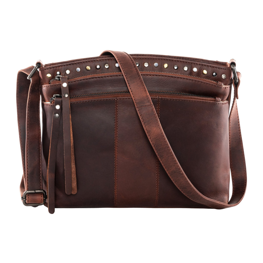 Concealed Carry Brynn Arched Leather Crossbody by Lady Conceal