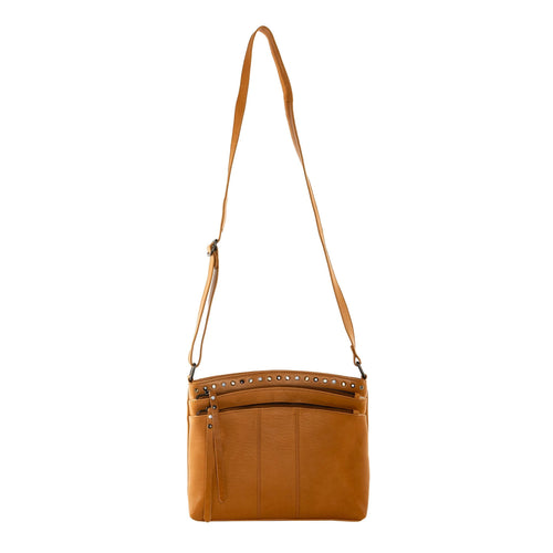 Concealed Carry Brynn Arched Leather Crossbody by Lady Conceal