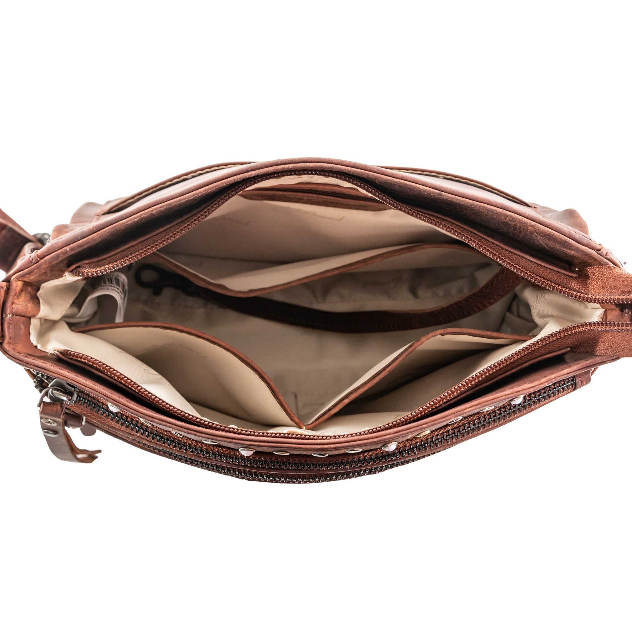 Concealed Carry Brynn Arched Leather Crossbody by Lady Conceal
