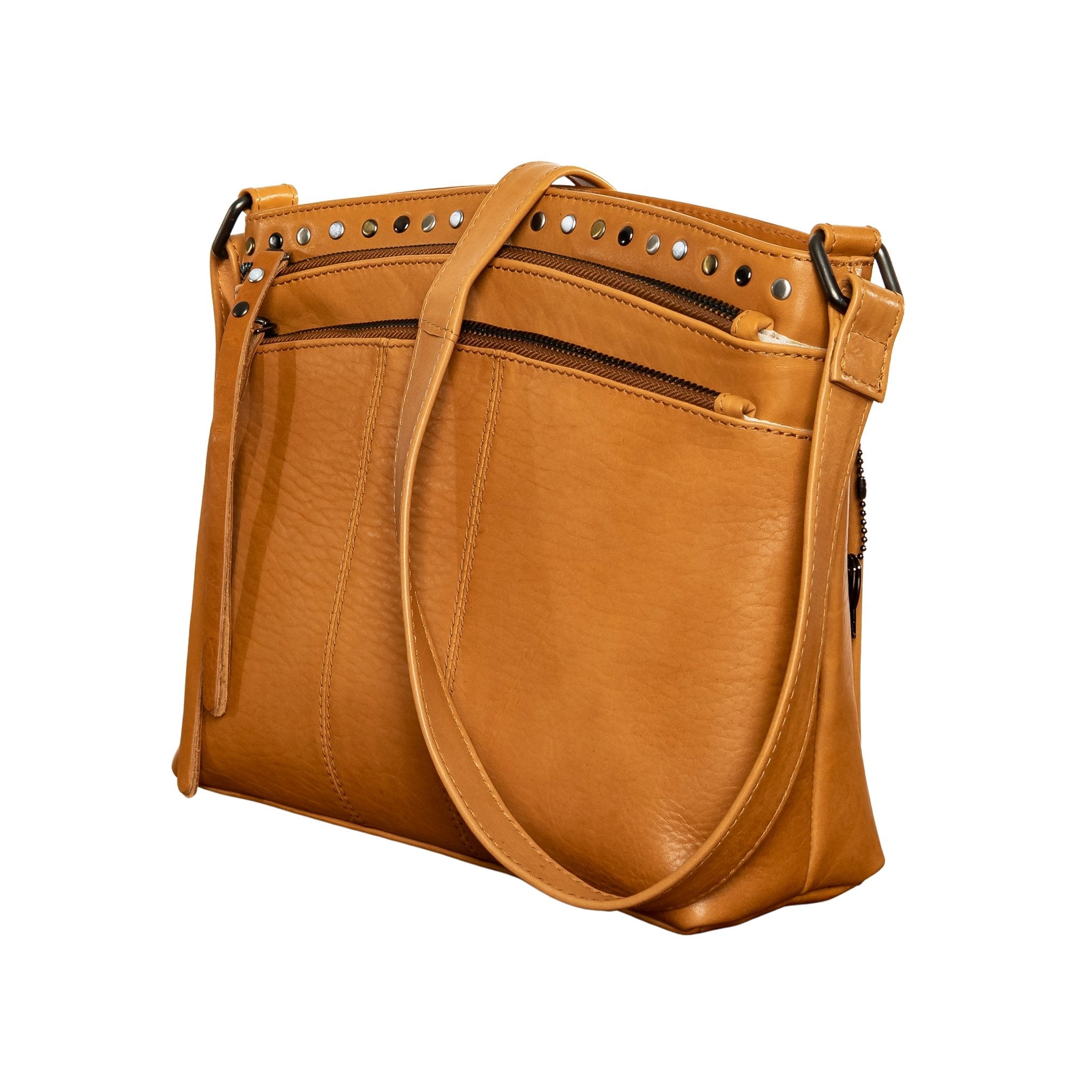 Concealed Carry Brynn Arched Leather Crossbody by Lady Conceal
