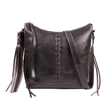 Concealed Carry Blake Scooped Leather Crossbody by lady Conceal