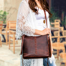 Concealed Carry Blake Scooped Leather Crossbody by lady Conceal
