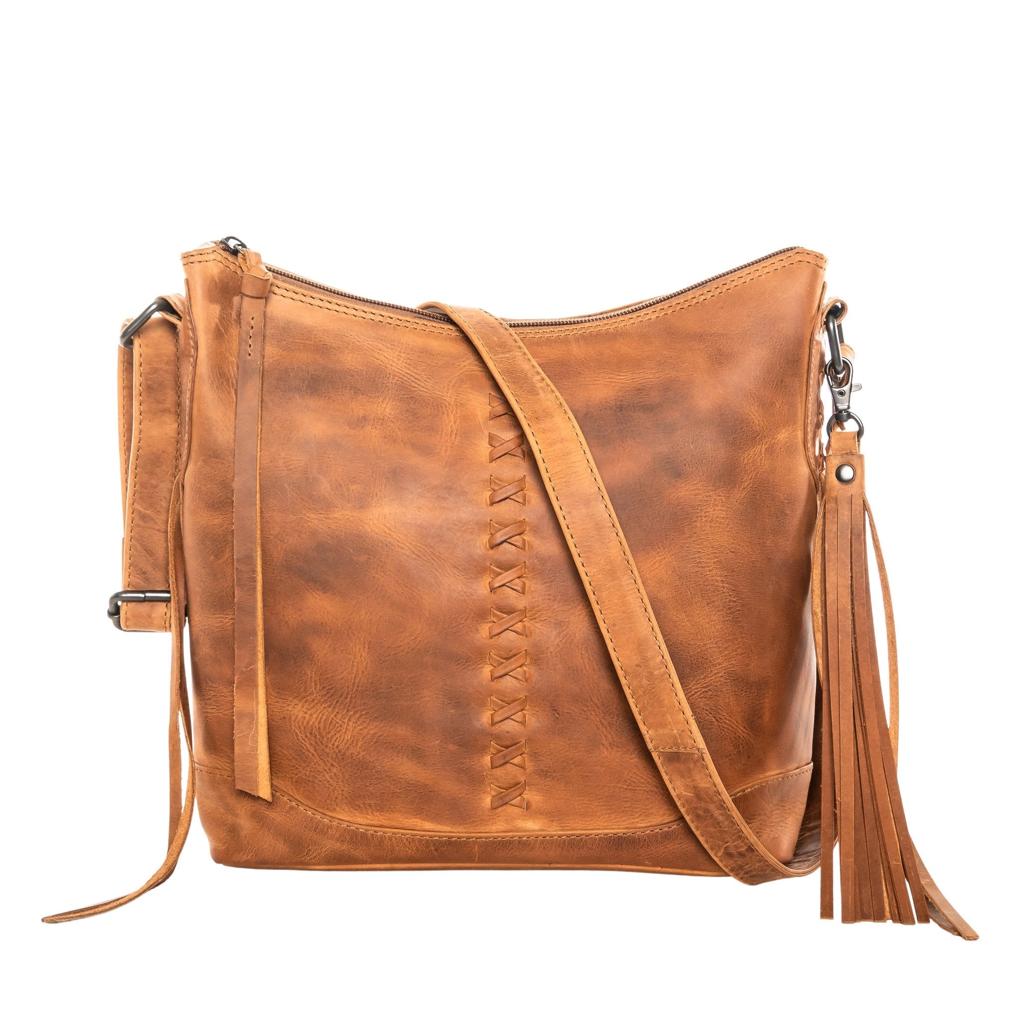 Concealed Carry Blake Scooped Leather Crossbody by lady Conceal