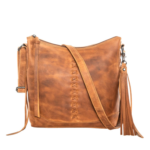 Concealed Carry Blake Scooped Leather Crossbody by lady Conceal