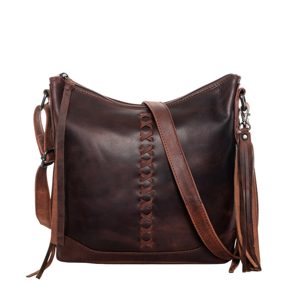 Concealed Carry Blake Scooped Leather Crossbody by lady Conceal