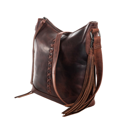 Concealed Carry Blake Scooped Leather Crossbody by lady Conceal