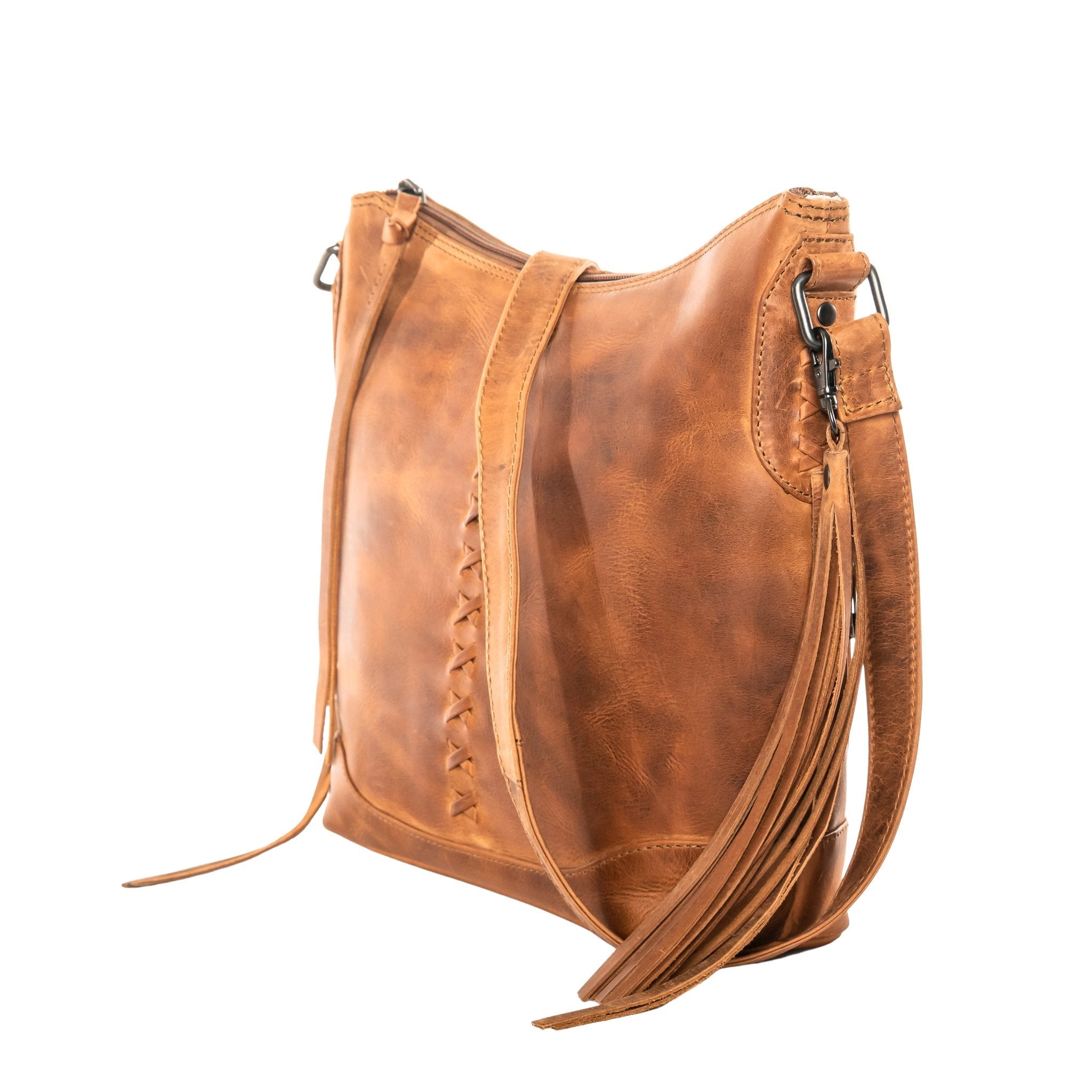 Concealed Carry Blake Scooped Leather Crossbody by lady Conceal