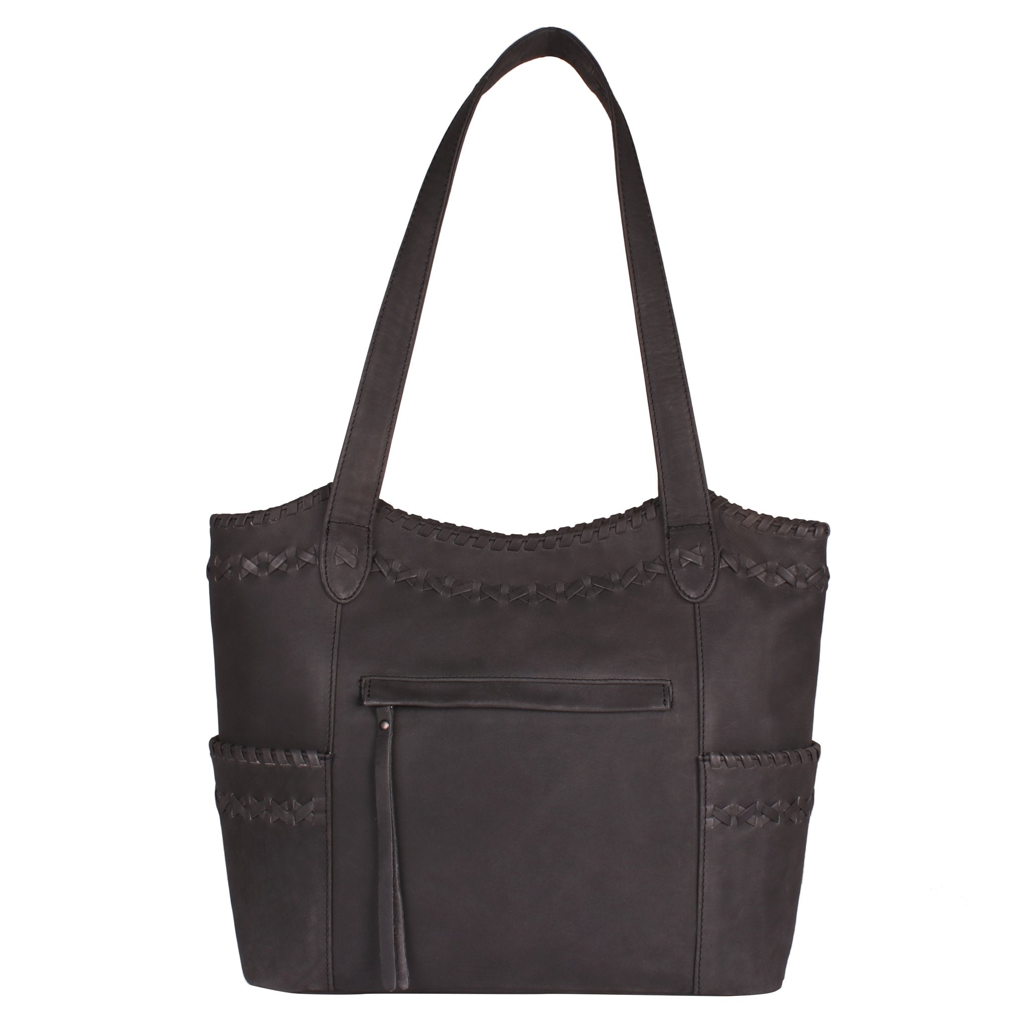Concealed Carry Kendall Leather Stitched Tote by Lady Conceal