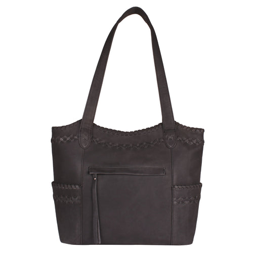 Concealed Carry Kendall Leather Stitched Tote by Lady Conceal