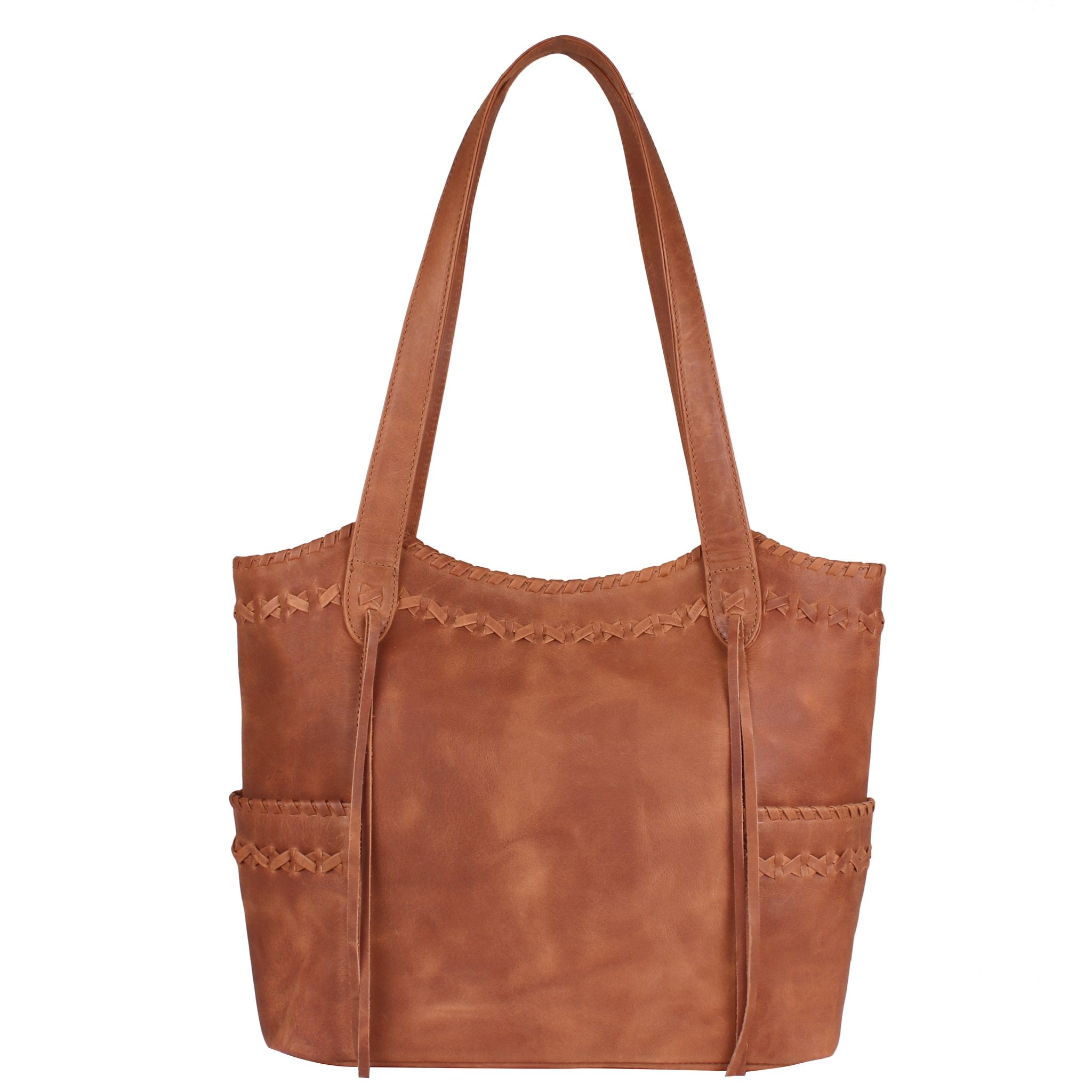 Concealed Carry Kendall Leather Stitched Tote by Lady Conceal