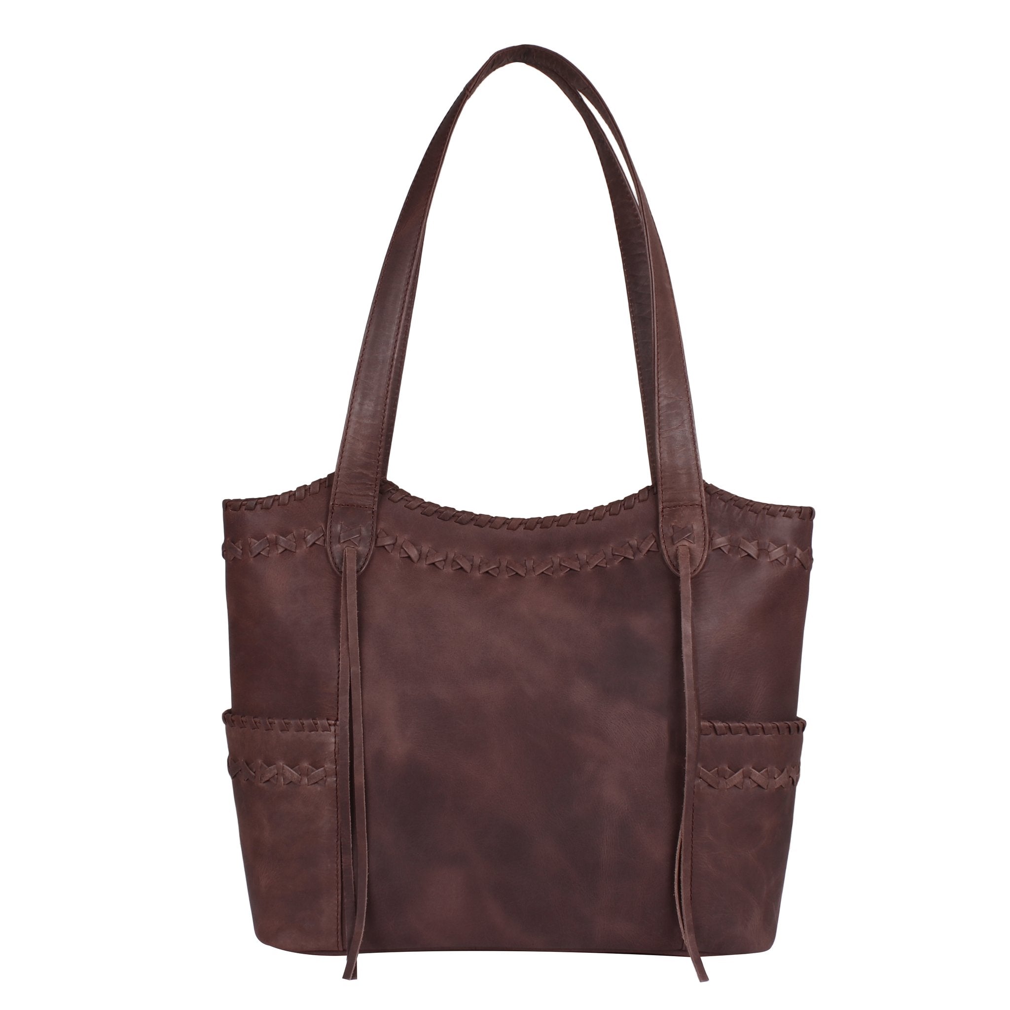 Concealed Carry Kendall Leather Stitched Tote by Lady Conceal