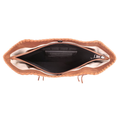 Concealed Carry Kendall Leather Stitched Tote by Lady Conceal