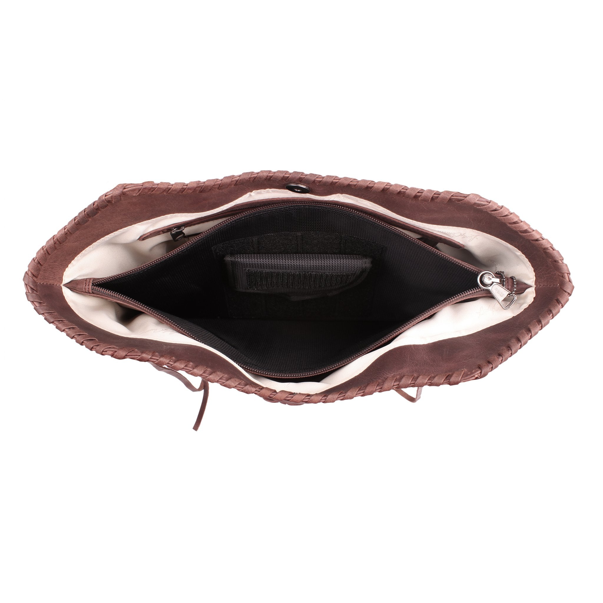 Concealed Carry Kendall Leather Stitched Tote by Lady Conceal