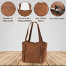 Concealed Carry Kendall Leather Stitched Tote by Lady Conceal