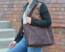Concealed Carry Kendall Leather Stitched Tote by Lady Conceal