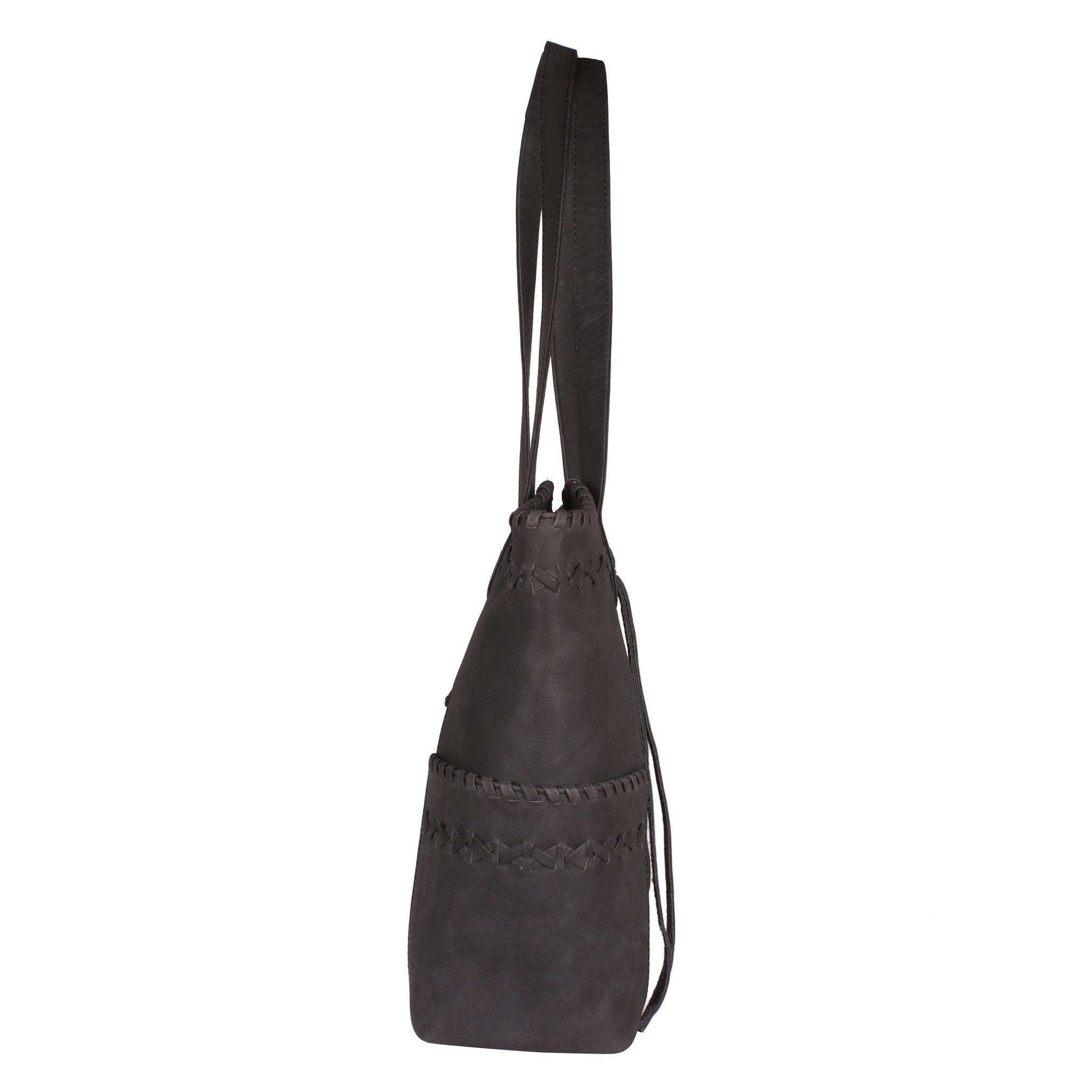 Concealed Carry Kendall Leather Stitched Tote by Lady Conceal