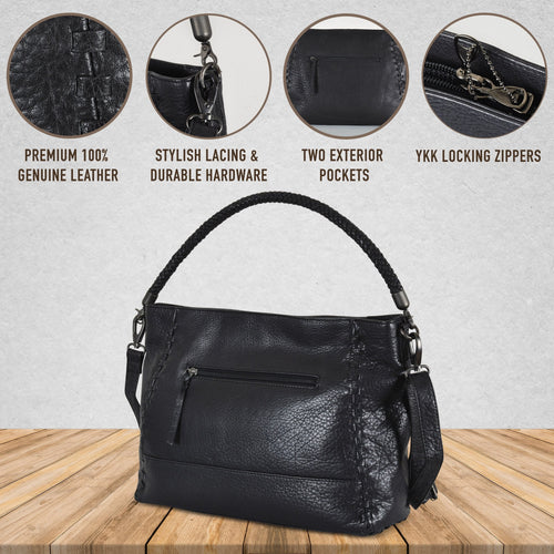 Concealed Carry Lacey Leather Tote by Lady Conceal