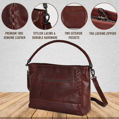 Concealed Carry Lacey Leather Tote by Lady Conceal