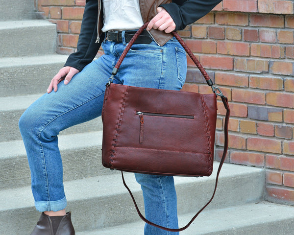 Concealed Carry Lacey Leather Tote by Lady Conceal