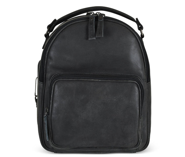 Concealed Carry Reese Unisex Leather Backpack by Lady Conceal