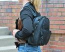 Concealed Carry Reese Unisex Leather Backpack by Lady Conceal