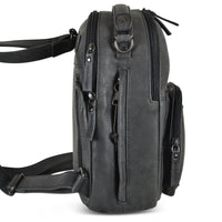 Concealed Carry Reese Unisex Leather Backpack by Lady Conceal