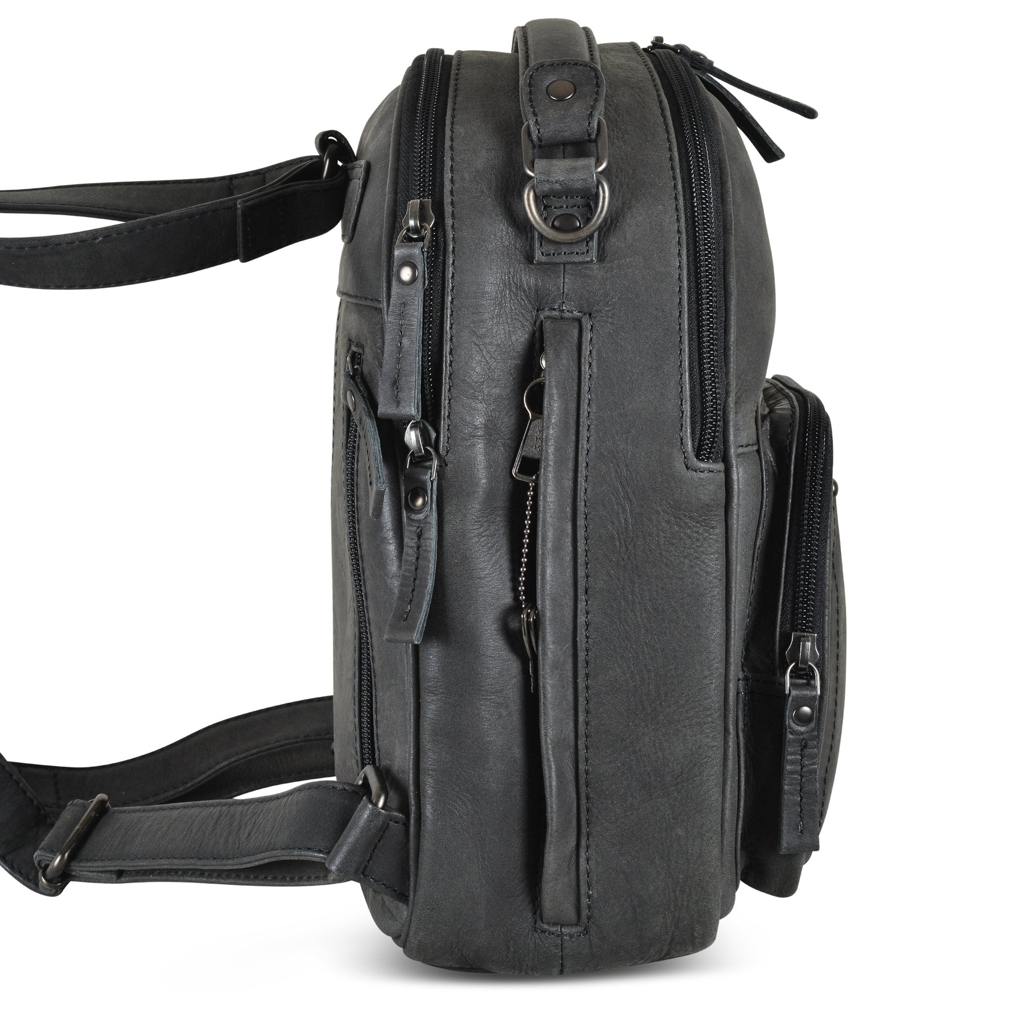 Concealed Carry Reese Unisex Leather Backpack by Lady Conceal