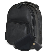 Concealed Carry Reese Unisex Leather Backpack by Lady Conceal