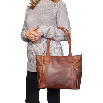 Concealed Carry Emerson Leather Satchel by Lady Conceal