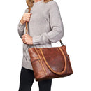 Concealed Carry Emerson Leather Satchel by Lady Conceal