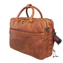Concealed Carry Hayden Leather Computer Briefcase with RFID Organizer by Lady Conceal