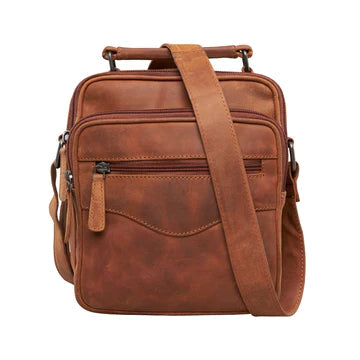 Concealed Carry Logan Unisex Leather Crossbody Bag