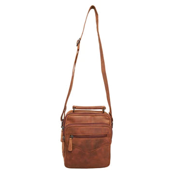 Concealed Carry Logan Unisex Leather Crossbody Bag