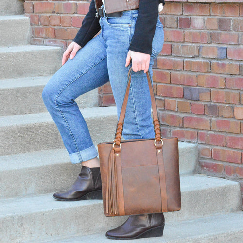 Concealed Carry Bella Leather Tote by Lady Conceal