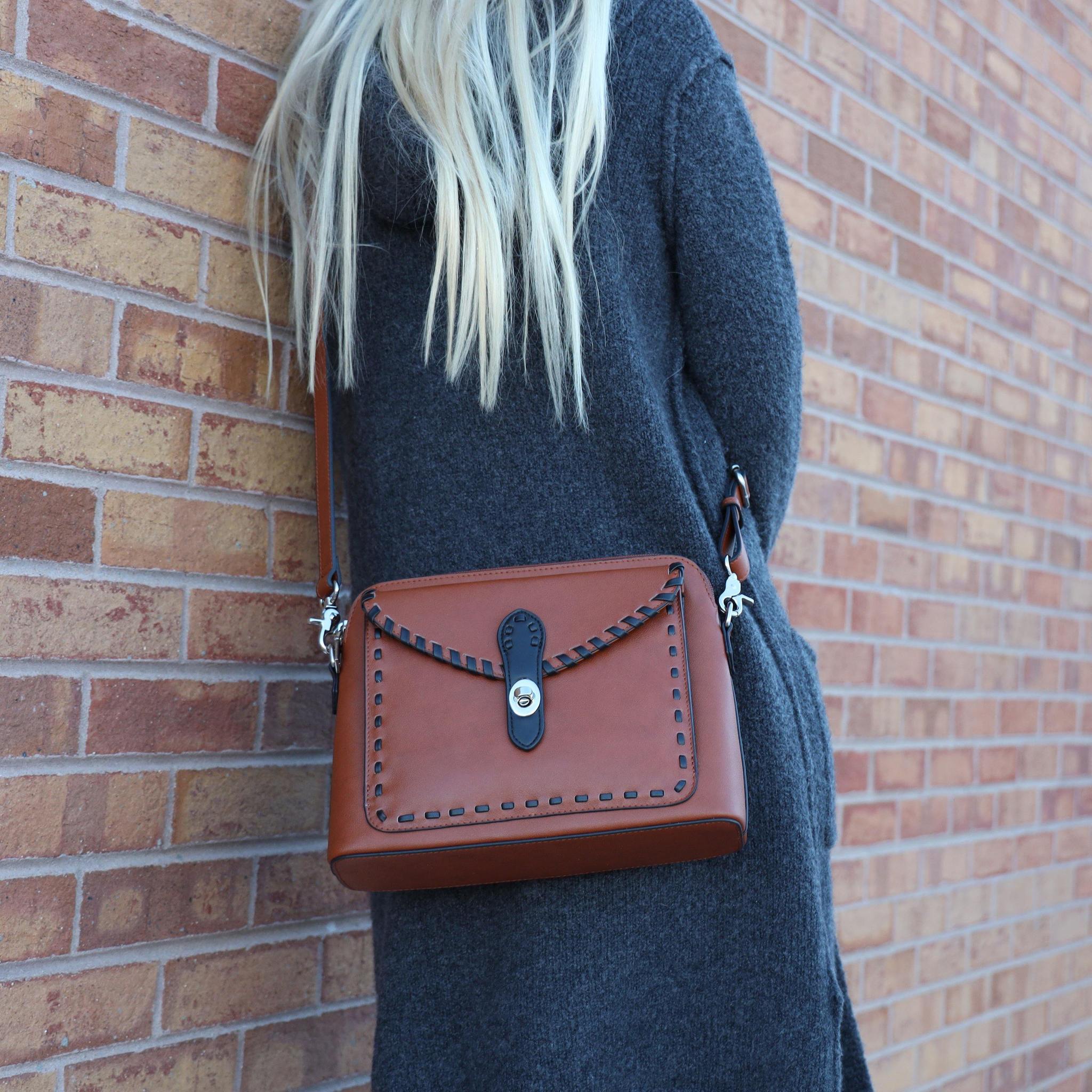 Concealed Carry Evelyn Leather Crossbody by Lady Conceal