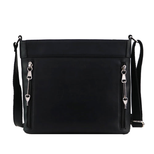 Concealed Carry Delaney Unisex Leather Crossbody by Lady Conceal