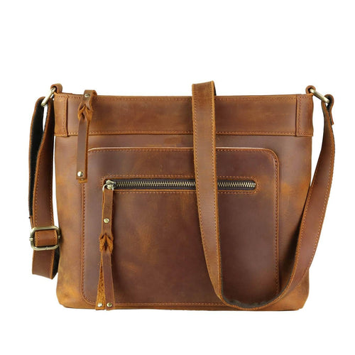 Concealed Carry Delaney Unisex Leather Crossbody by Lady Conceal