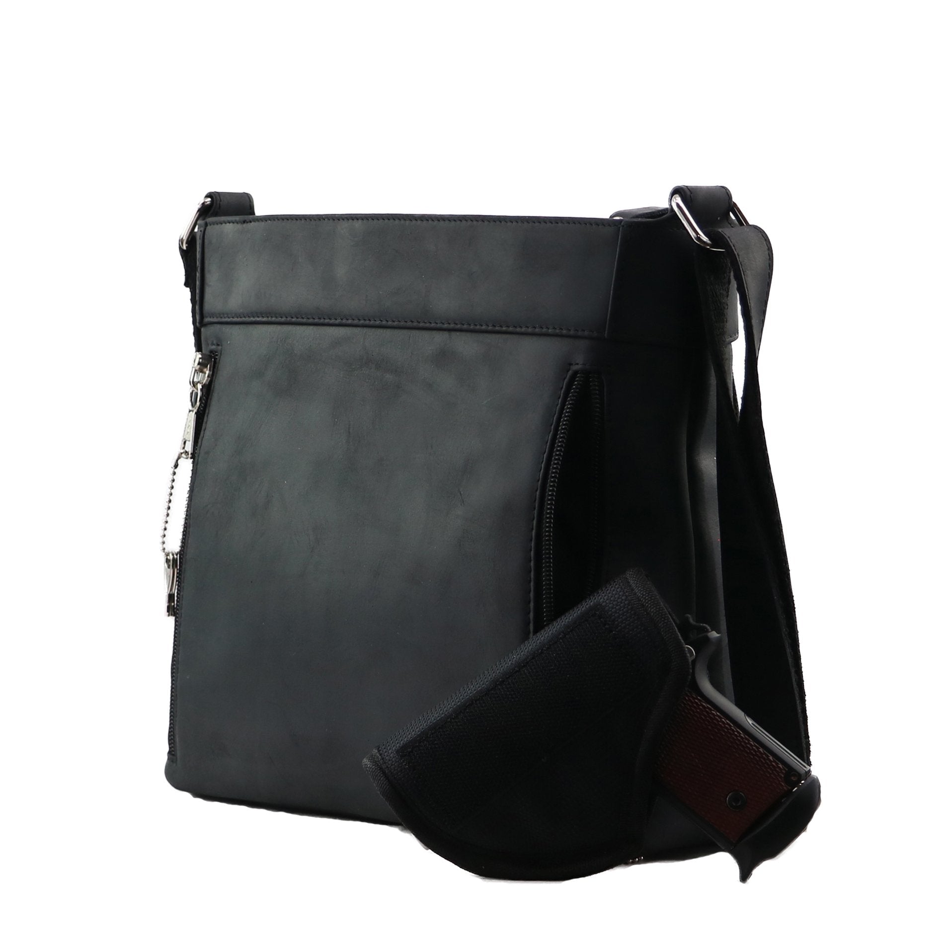 Concealed Carry Delaney Unisex Leather Crossbody by Lady Conceal