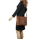Concealed Carry Delaney Unisex Leather Crossbody by Lady Conceal
